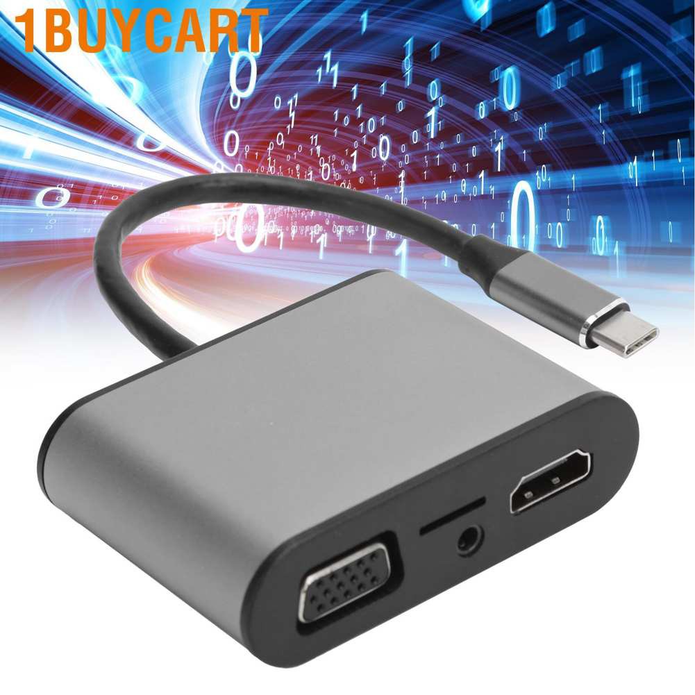 1buycart Z‑0012 Professional 8 in 1 Type‑C Hub to HDMI VGA PD Adapter Accessory for OS X