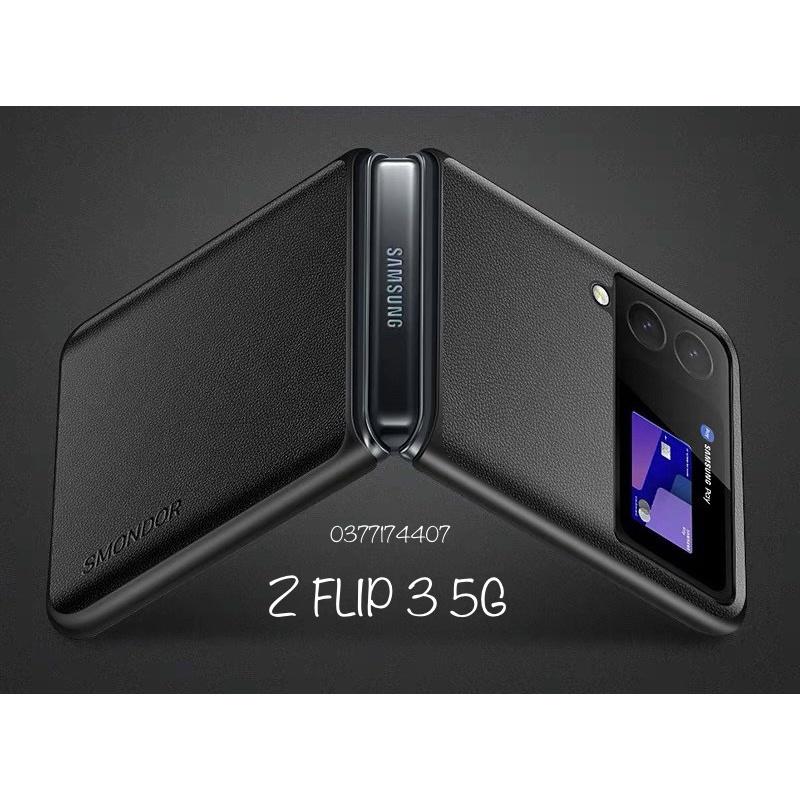 Galaxy Z Flip 3_Ốp lưng likGus Vân da 2 mảnh bảo vệ máy chính hãng