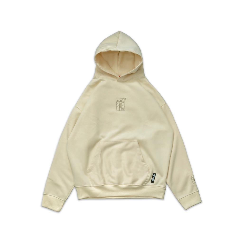 Áo Hoodie Unisex Nam Nữ Thêu Logo TeeHolic Màu Kem - THS | BigBuy360 - bigbuy360.vn