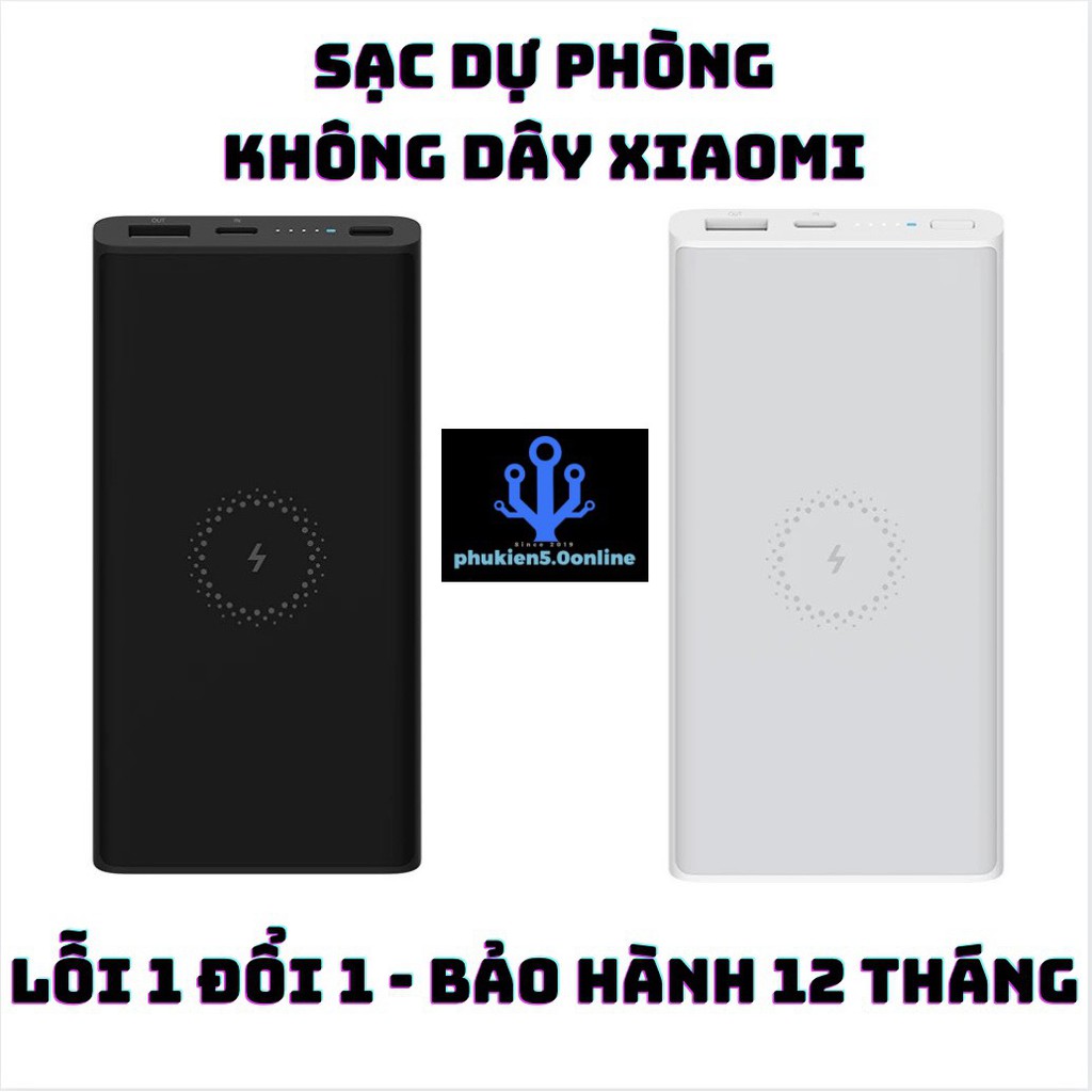 [Bảo Hành 12 Tháng] Pin Sạc Dự Phòng Không Dây Xiaomi 10000mAh - Sạc Dự Phòng Tích Hợp Sạc Không Dây Cầm Tay