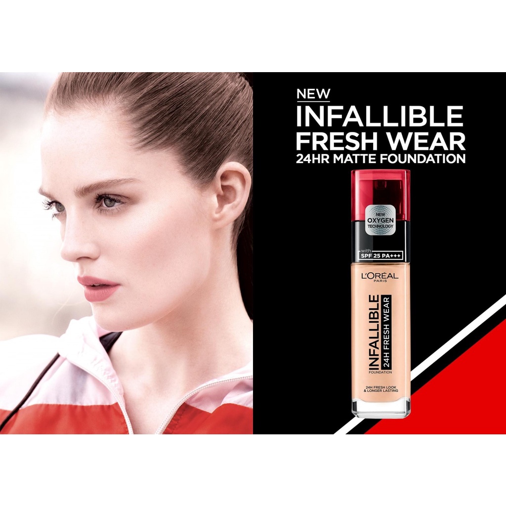 Kem nền lâu trôi L'oreal Paris Infallible 24h Fresh Wear 30ml Cocolux