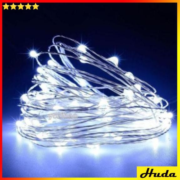 Dây kẽm, Dây đèn Led dây đồng Fairy Light trang trí tiệc cưới noel phòng ngủ 2met Pin 2A  DSG