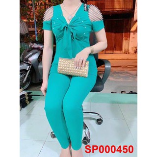 Đồ bộ thun cát hàn thắt nơ ngực 450