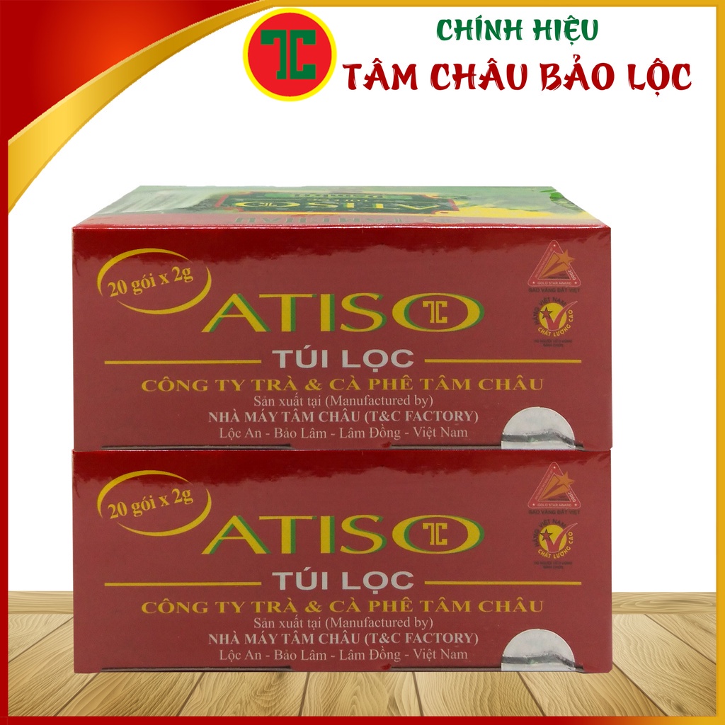 [TÂM CHÂU]Trà Atiso túi lọc phổ thông Hộp 40G (20 túi lọc) - chính hiệu TÂM CHÂU BẢO LỘC