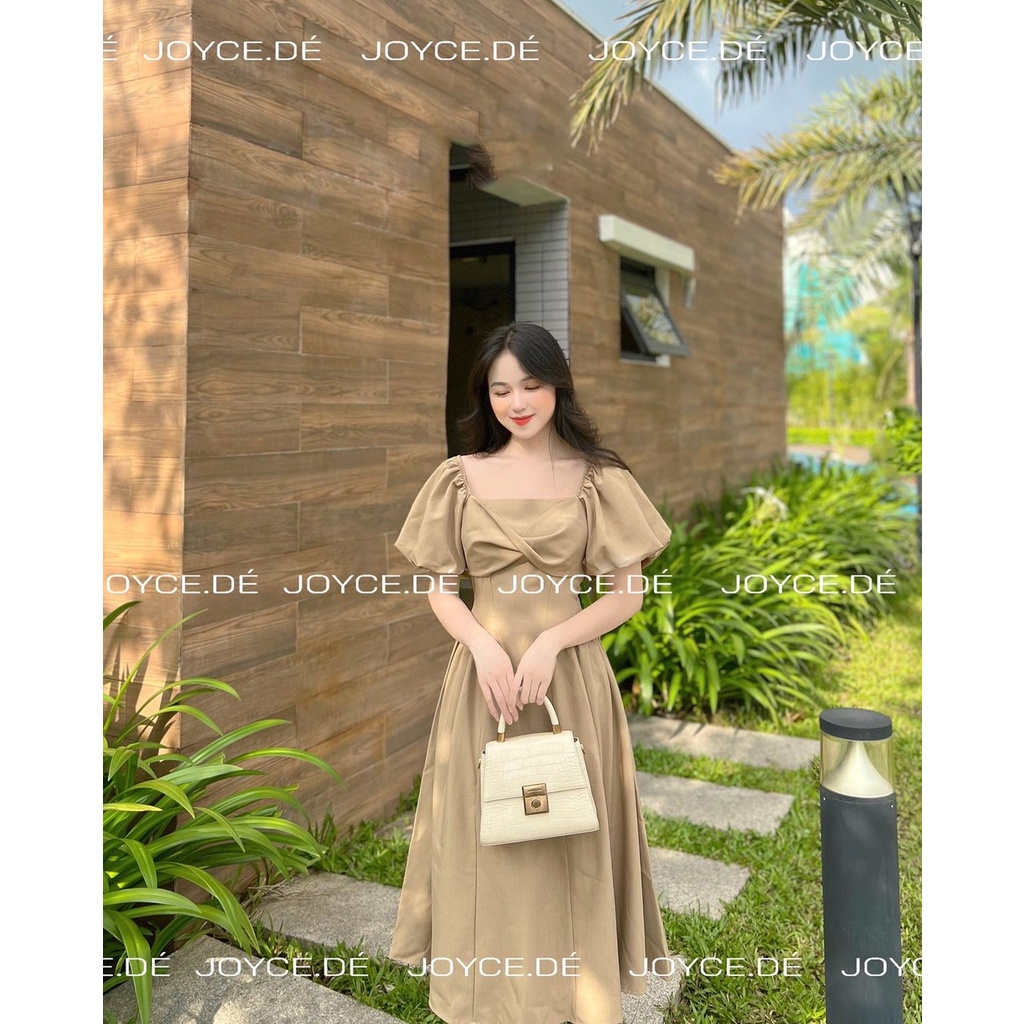 Váy maxi xoắn ngực tay bồng JOYCE171