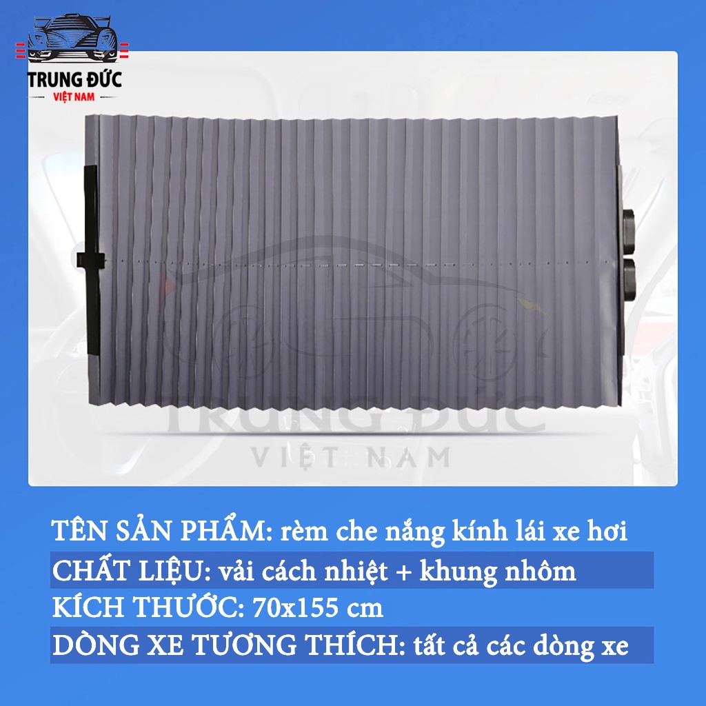 Rèm chắn nắng kính lái xe ô tô dạng kéo TRUNGDUCVN