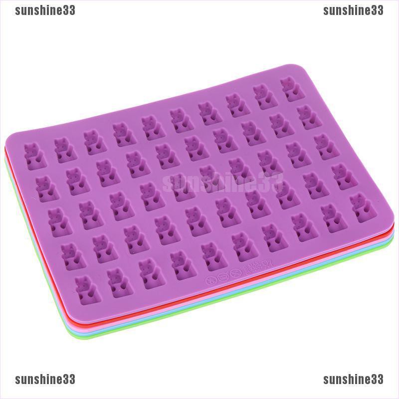Khuôn Silicone Tạo Hình Làm Bánh Kẹo Hình Gấu Gummy 53 Ngăn