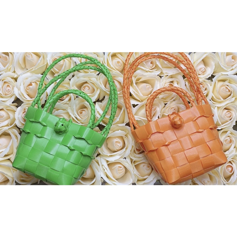 Túi đan handmade kèm dây đeo chéo mini