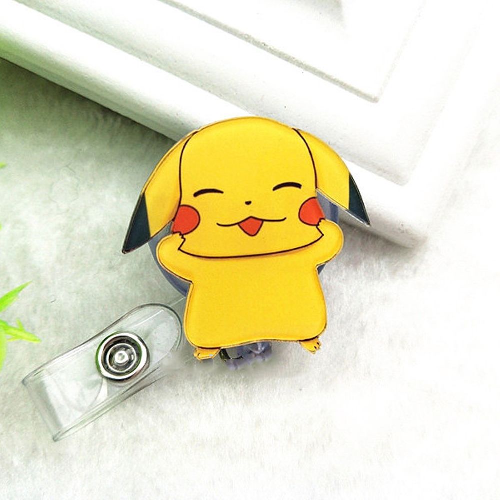 Dây đeo thẻ bảng tên họa tiết hoạt hình dễ thương có thể thu gọn tiện dụng