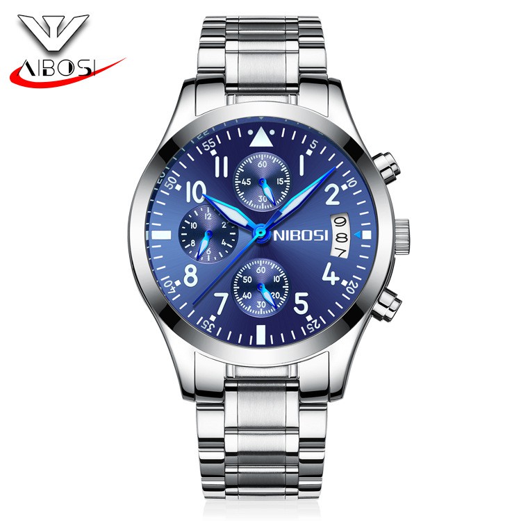 ĐỒNG HỒ NAM NIBOSI 2303 FULLBOX DÂY THÉP CAO CẤP - CHẠY FULL 6 KIM | BigBuy360 - bigbuy360.vn