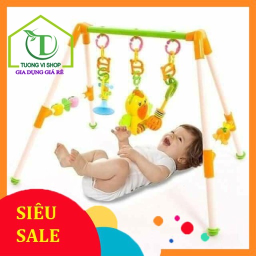 Kệ chữ A phát nhạc cao cấp cho bé từ 0M+ hình con vẹt giúp bé phát triển