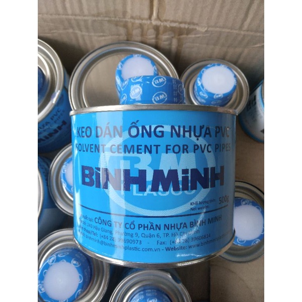 Keo dán ống nhựa PVC dạng hũ 200g, 500gcó sẵn chổi quét keo