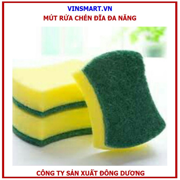 10 Cọ rửa đa năng Đông dương, mút xốp 3S hàng chính hãng