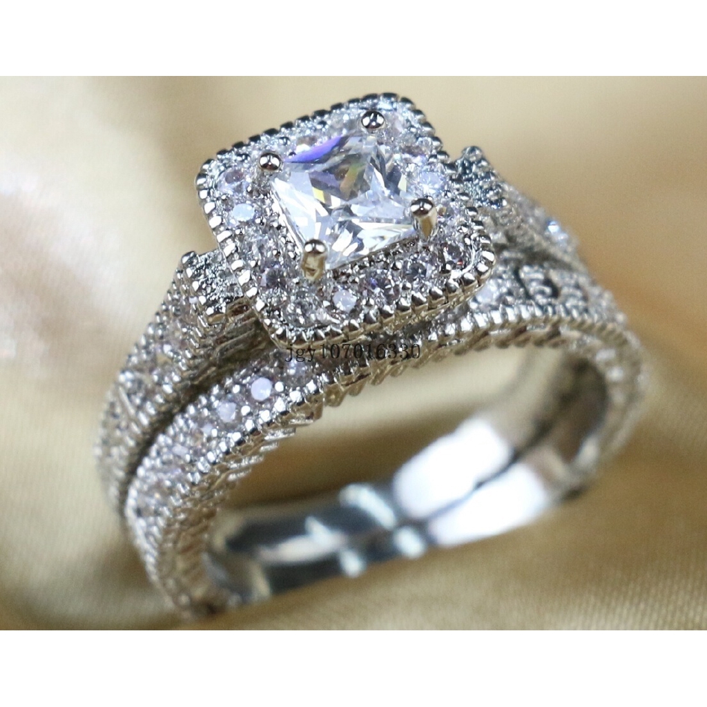 Bộ Trang Sức Công Chúa Bạch Kim Trong Suốt 10KT