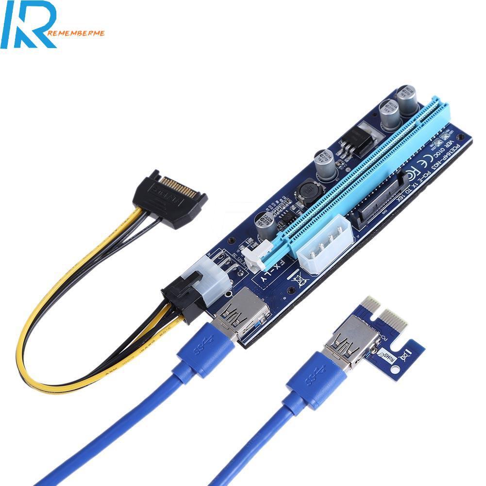 Dây Cáp Chuyển Đổi Pci Express Riser Card 1x Sang 16x Usb 3.0 6pin Pci