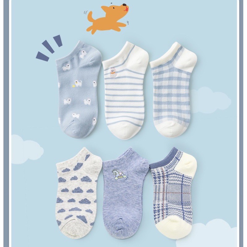 Set 3 tất nữ ngắn cổ Caramella cao cấp