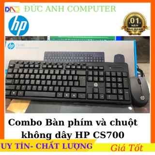 Combo bàn phím và chuột không dây hp cs700- thiết kế tinh tế- lướt nhẹ nhàng, bảo hành 12 tháng- hàng công ty