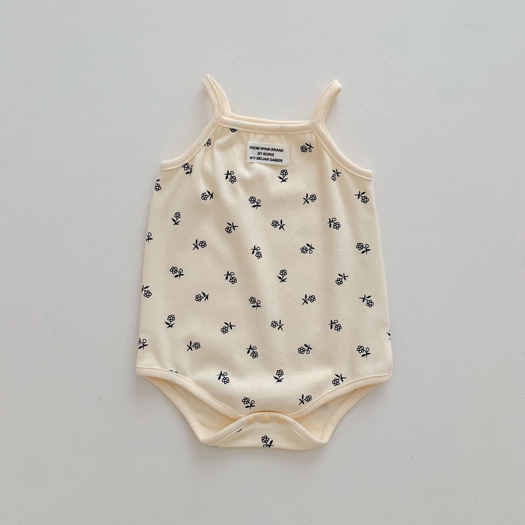 Bộ Áo Liền Quần Mùa Hè Không Tay Một Mảnh Cho Bé Gái Sơ Sinh