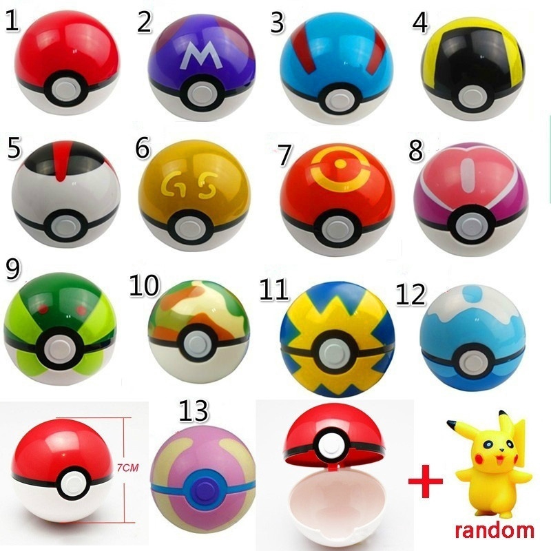 1 Quả Cầu Pokemon 7cm + 1 Mô Hình Đồ Chơi