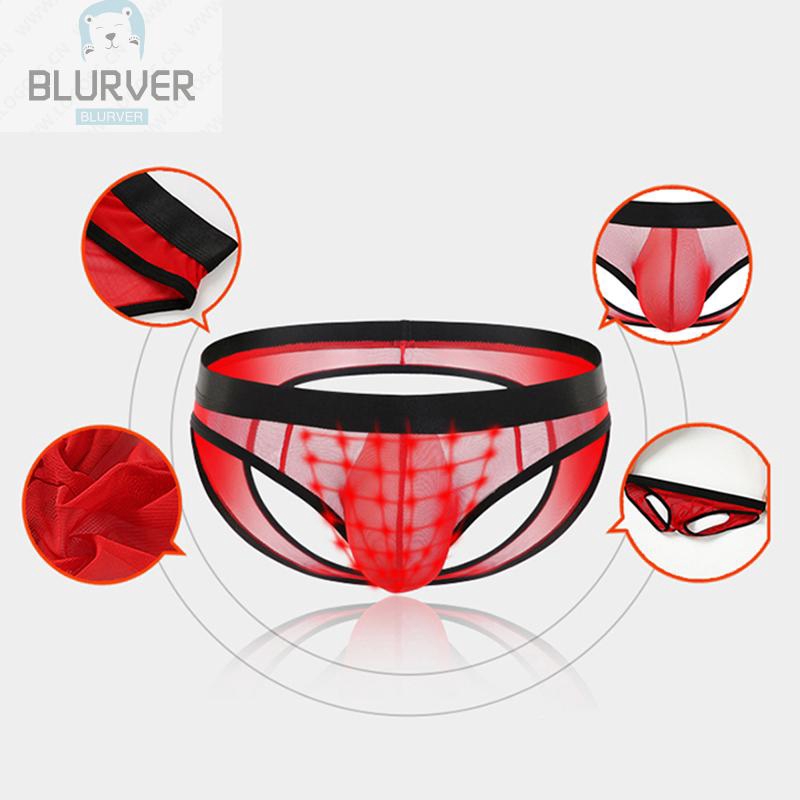 Quần lót tam giác thiết kế phối lưới nhìn xuyên thấu thoáng mát cho nam