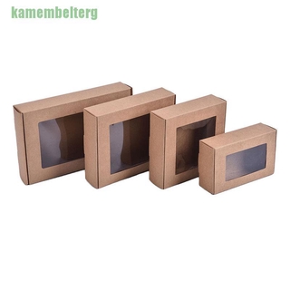 ❉Set 5 Hộp Giấy Kraft PVC Đựng Kẹo / Xà Phòng / Cửa Sổ Diy