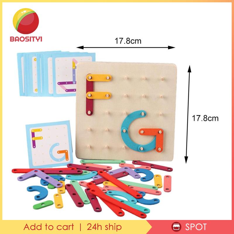 [Baosity1] Đồ Chơi Lắp Ghép Chữ Cái Và Số Bằng Gỗ Nhiều Màu Sắc Cho Bé