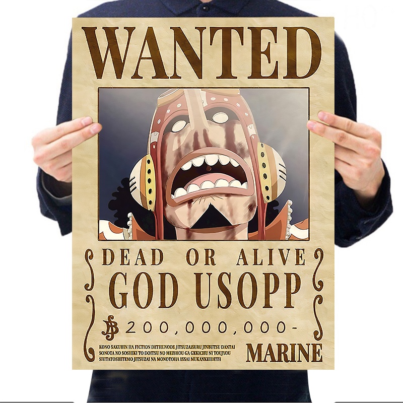 Poster truy nã, Áp phích trang trí dành cho fan truyện One Piece - Giấy bìa dầy dặn - Hàng LOẠI 1 1107