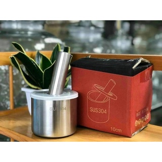 Bộ chày cối inox 304 có nắp