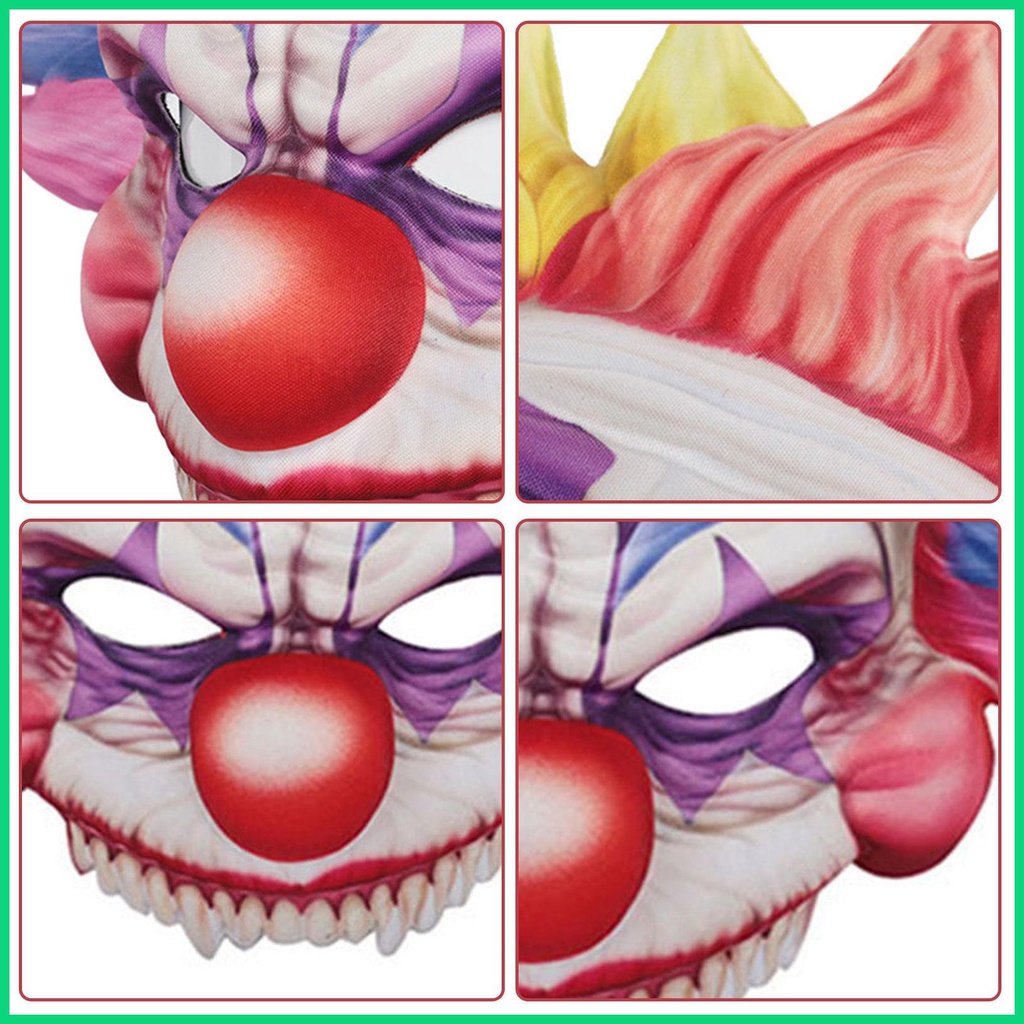 Mặt Nạ Hóa Trang Chú Hề Màu Sáng Có Dây Co Giãn Dễ Đeo Co Giãn