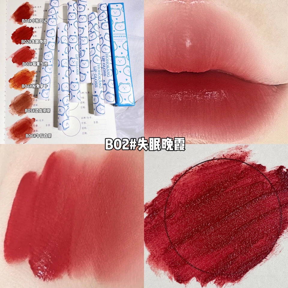 [Hàng mới về] Son Kem Lì Mịn Mượt Như Nhung Hình Gấu Đáng Yêu