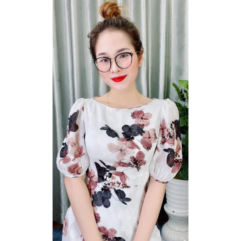 Váy tơ 3d mềm mát, thanh lịch,váy mùa hè công sở có size to, bigsize | BigBuy360 - bigbuy360.vn