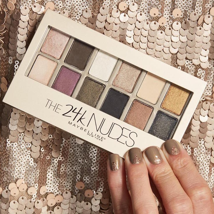 Bảng Phấn Mắt 12 Màu Maybelline The 24K Nudes + The Blushed Nudes Eyeshadow Palette