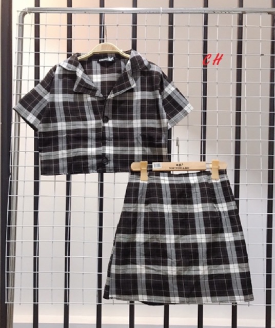 Sét váy kẻ vec CH12