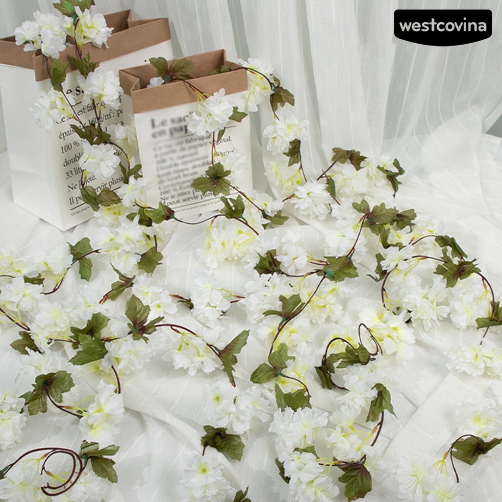 [Hot]⚘Dây Hoa Anh Đào Giả Sinh Động Như Thật Trang Trí Nội Thất DIY