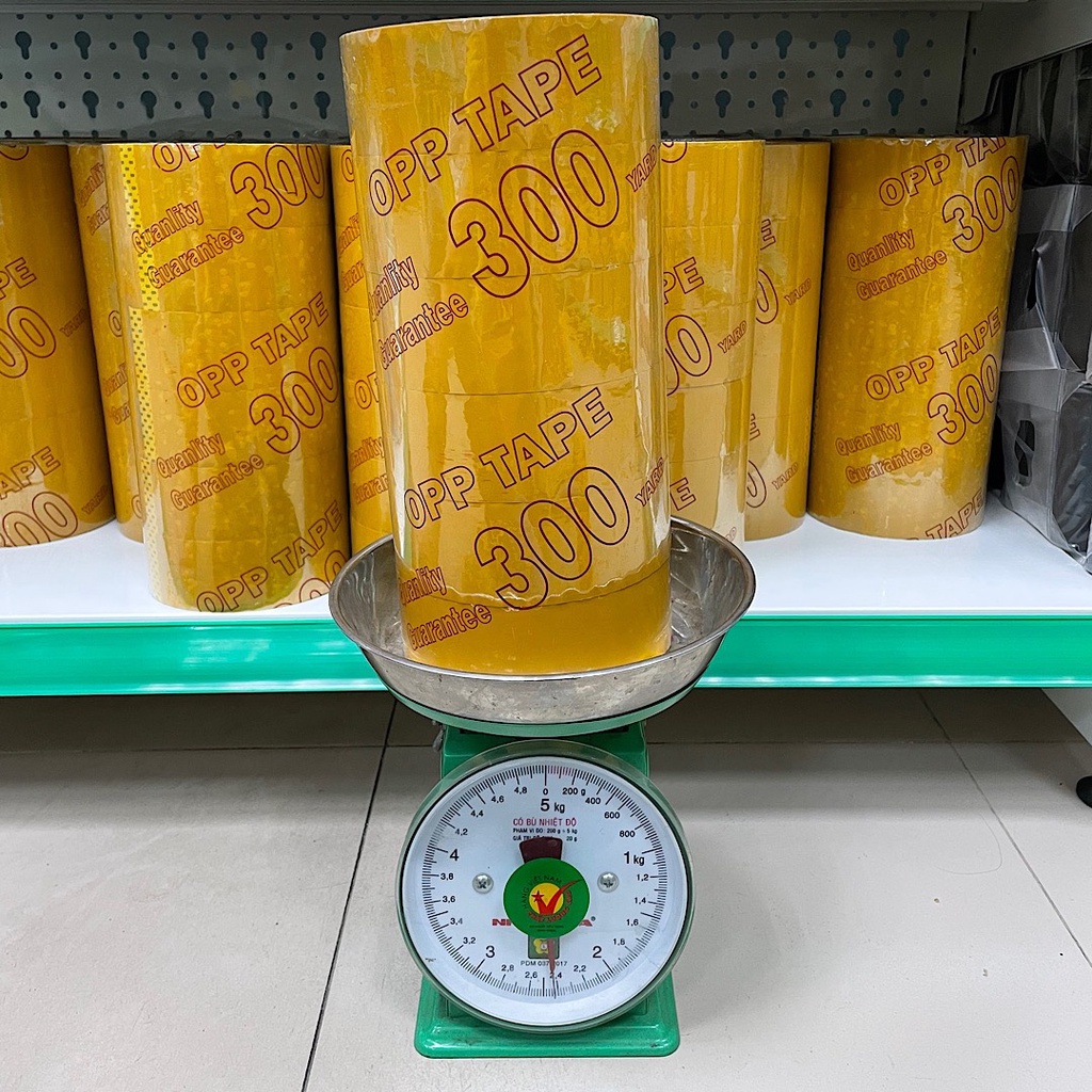 [Cây 6 cuộn] Băng Keo Trong/ Đục 200 Yard - 300 Yard Đóng Gói Dán Hàng (BIBISTORE)
