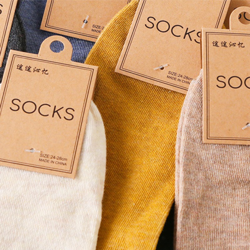 Vớ cotton Màu Trơn unisex Hàn Quốc, Vớ Chân,