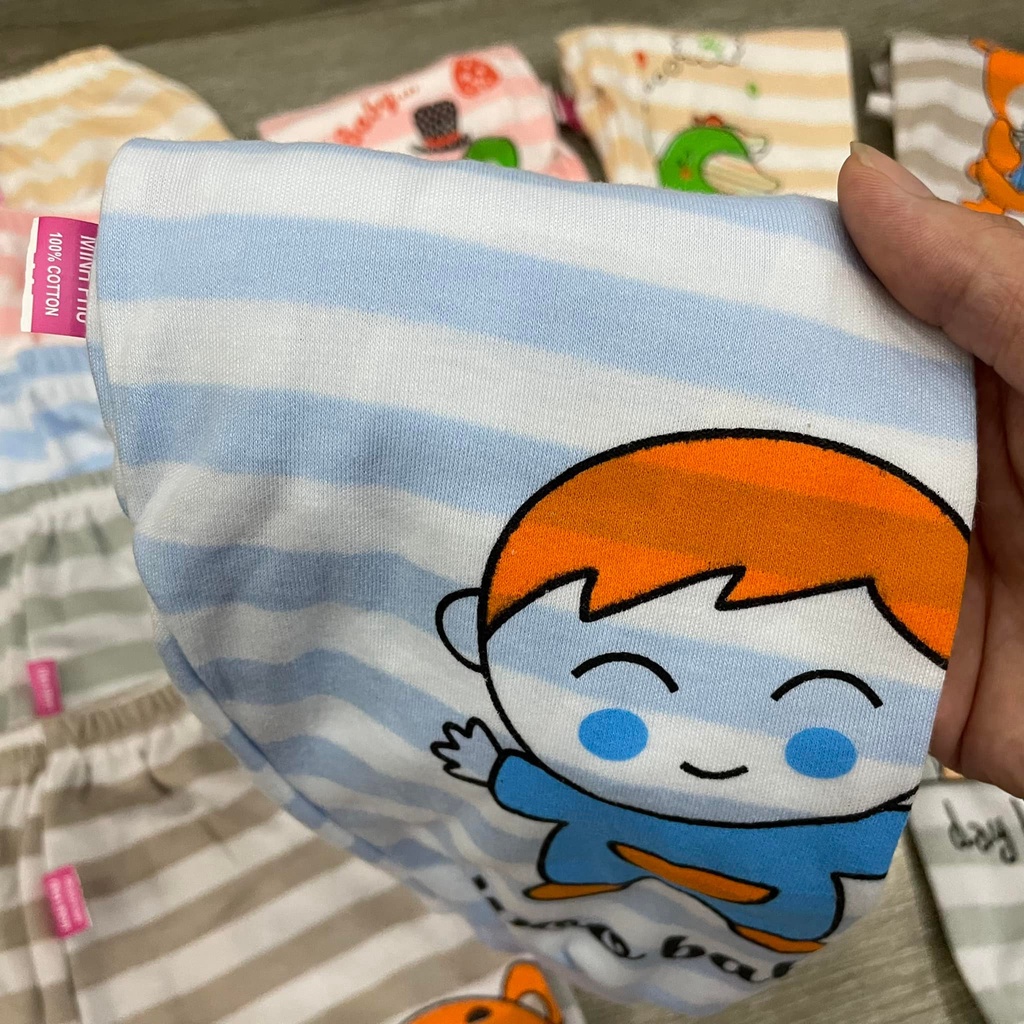Quần dài cotton nỉ kẻ cho bé