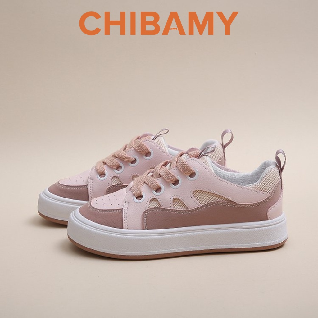 Giày thể thao nữ đế bằng WARRIOR chất da lộn đế cao 4cm