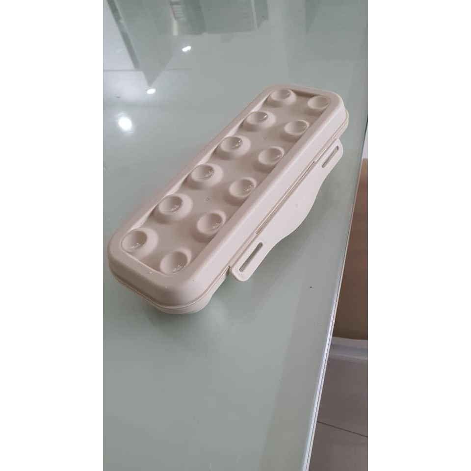 Hộp khay nhựa đựng trứng, kích thước 19x10x6cm, đựng được 12 quả trứng, có nắp chống đổ, nhựa an toàn cho sức khỏe