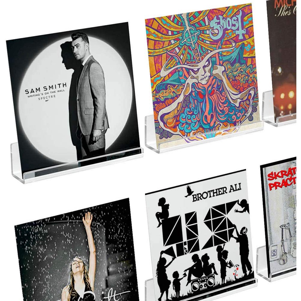 Set 6 Giá Đỡ Album Gắn Tường Bằng Acrylic Trong Suốt Tiện Dụng Cho Gia Đình/ Văn Phòng