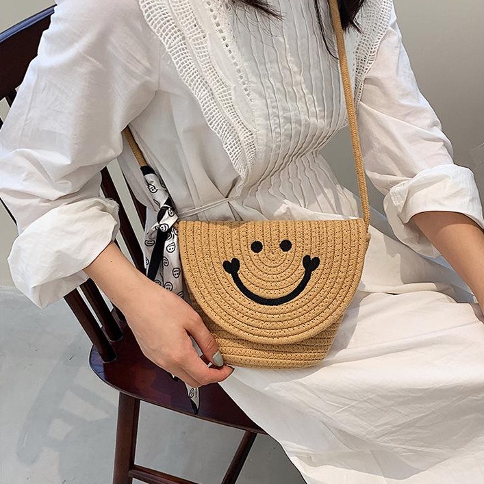 Túi thời trang nữ INS Phiên bản Hàn Quốc Túi đeo vai đa năng Túi đeo chéo thời trang thông thường Retro (có ruy băng)