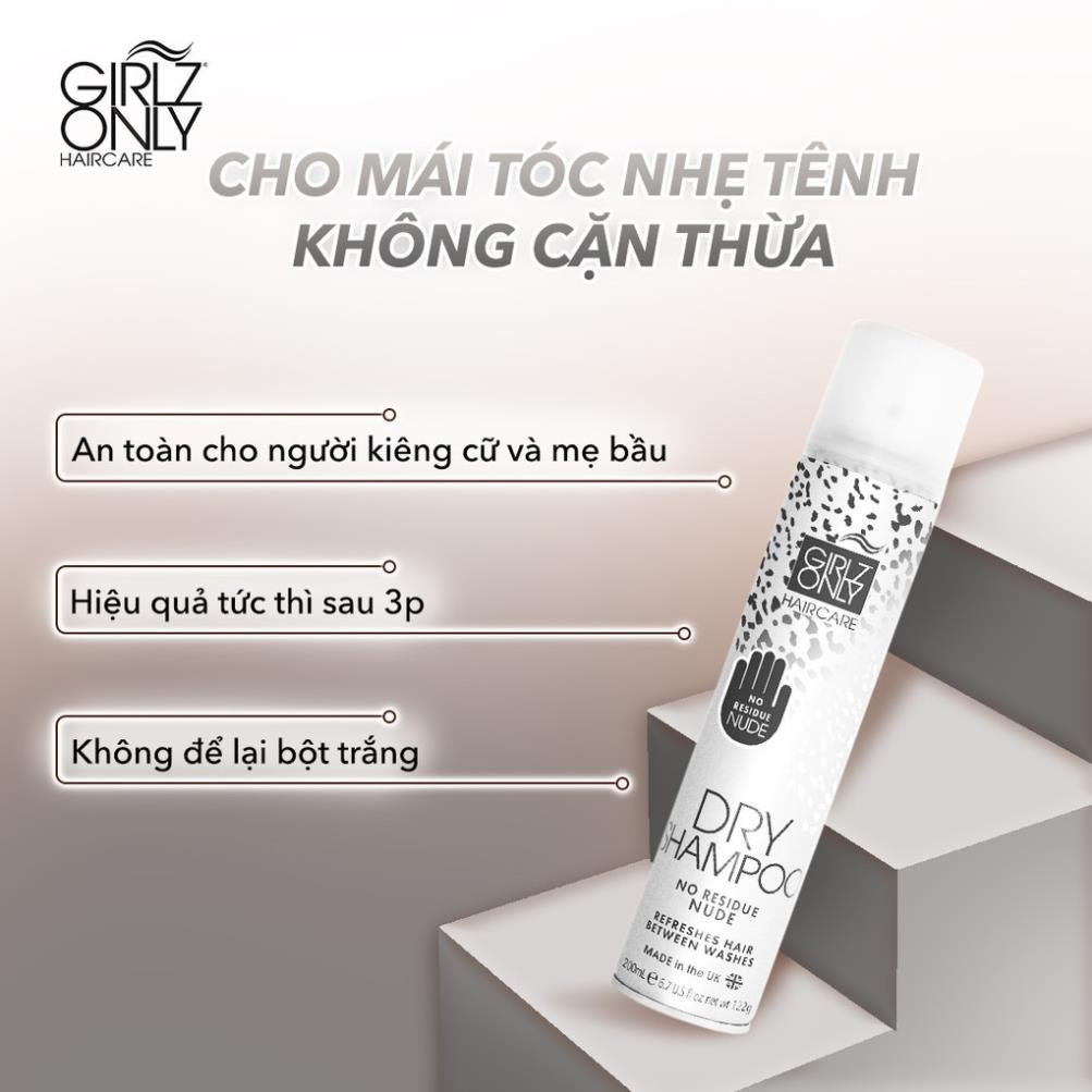 [CHÍNH HÃNG] Dầu Gội Khô Girlz Only 200ml_ Hương thơm ngọt ngào, làm bạn nổi bật giữa những buổi tiệc