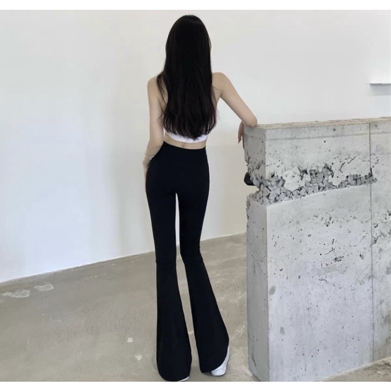Quần Ống Loe Cạp Cao Dáng Dài, Quần Legging Ống Loe Siêu Tôn Dáng Kanimi | BigBuy360 - bigbuy360.vn