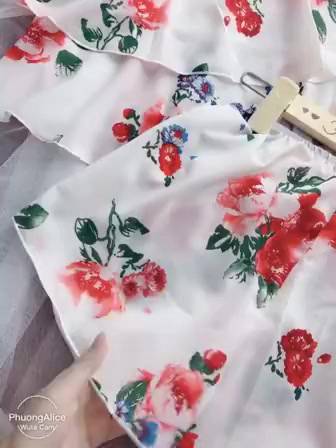 Đồ Bộ Ngắn Ba Tầng Hai Dây Vải Lụa Hàn Mềm Mát Siêu Xinh Freesize dưới 57kg | BigBuy360 - bigbuy360.vn