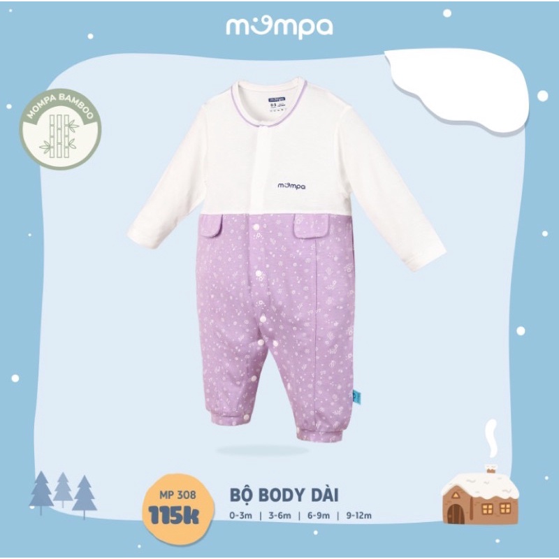 [mỏng mát co giản 4 chiều] Body mompa cho bé trai bé gái
