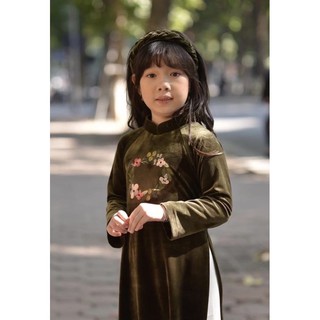 Bờm tết nhung cho bé mặc áo dài
