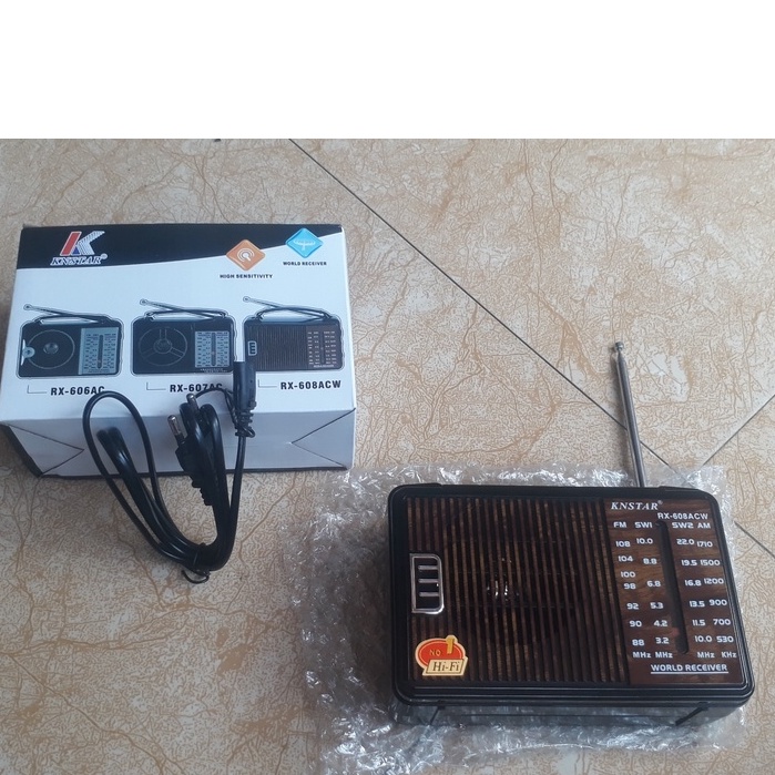 Đài Radio bắt sóng khoẻ RX-608AC,Nạp Điện.Chạy Được Cả Bin AA,Kiểu dáng đẹp.