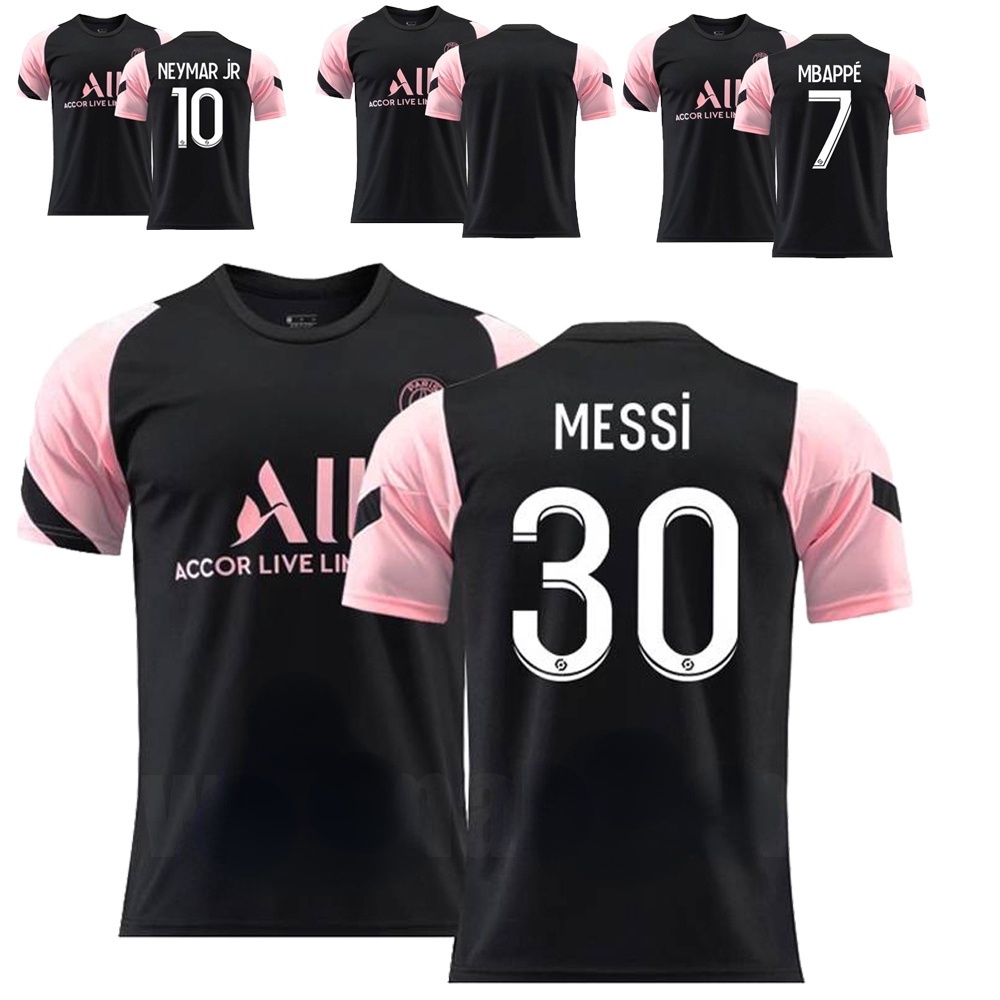 Áo Thun Đen In Hình Cầu Thủ Đội Paris Saint Germain 2021- 2022 Cho Nam Nữ