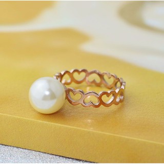 Nhẫn Titan Không đen Hoa Văn Trái Tim TT 0519