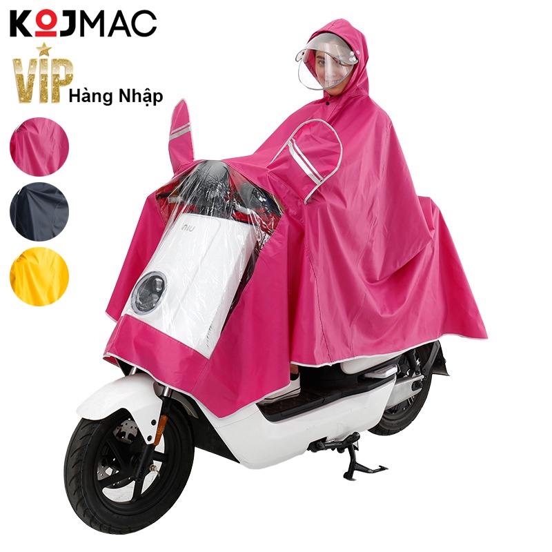 Áo Mưa Người Lớn 1 Đầu Vải Dù Cao Cấp Hàng Nhập Khẩu (Không Xẻ Tà, Kín Người, Túi Trùm Gương, Chống Gió Giật,...)
